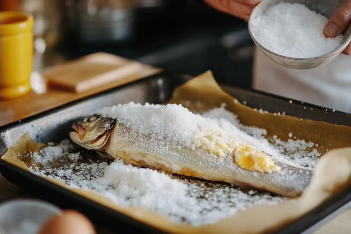 How does salt-baked fish work?