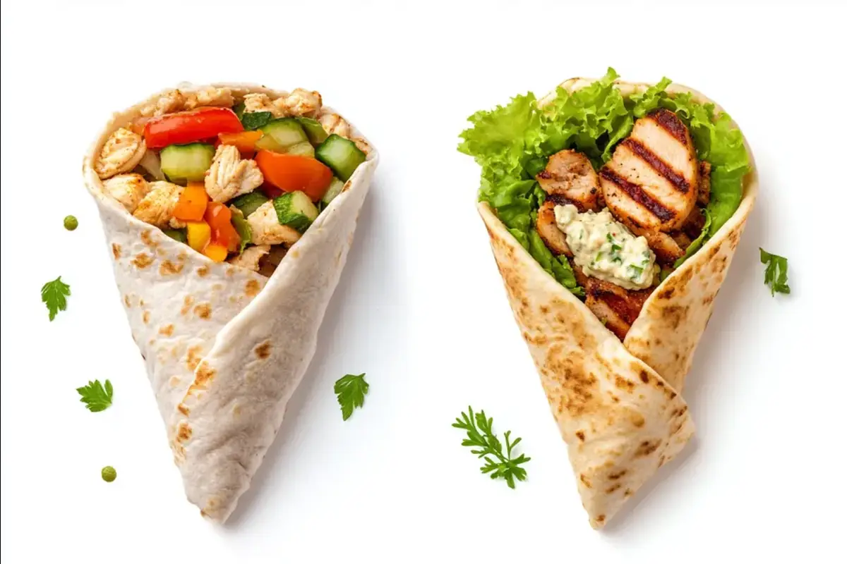 Difference between chicken gyro and chicken pita