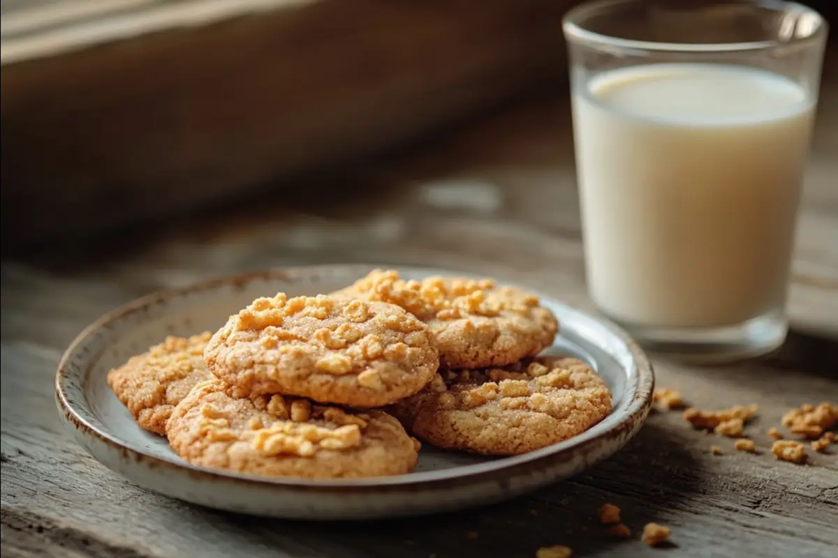 Plate of Cinnamon Toast Crunch Cookies