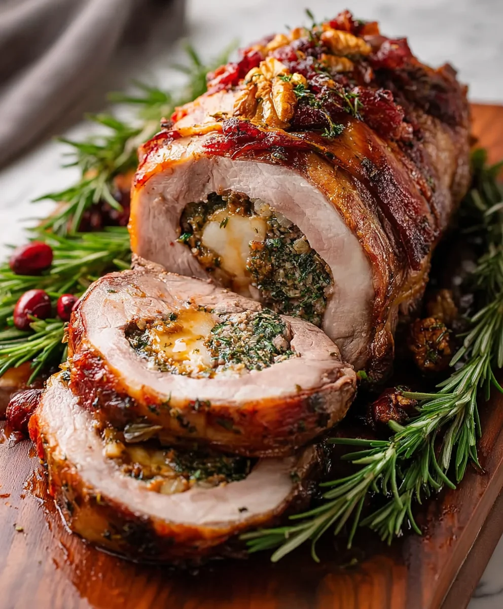 Delicious Christmas Stuffed Beef Roast-Festive Feast