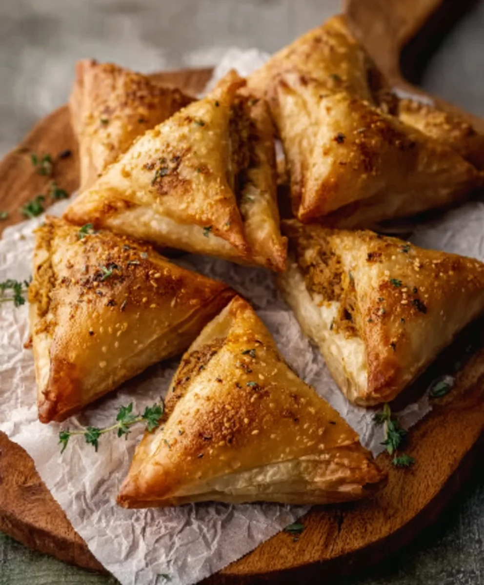 Moroccan Spiced Chicken Briouats- Savory Pastry Bites
