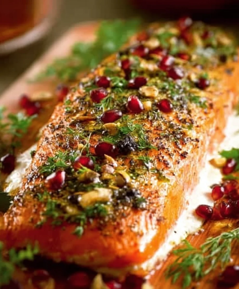 Easy Christmas Baked Salmon-Stunning Centerpiece