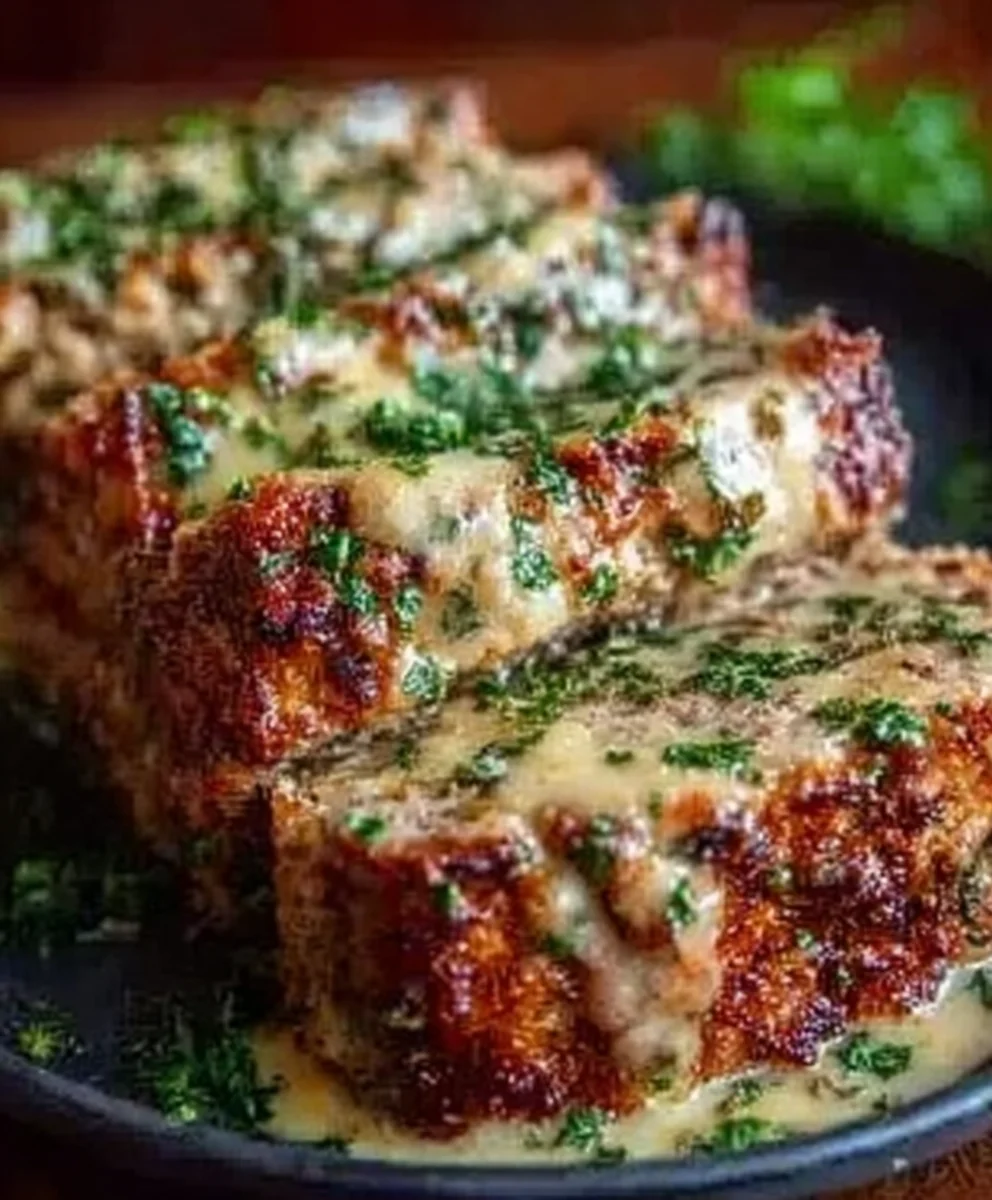 Garlic Parmesan Chicken Meatloaf - Easy & Delicious