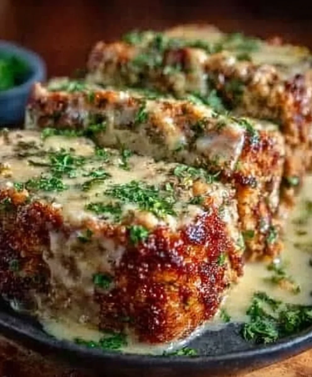 Garlic Parmesan Chicken Meatloaf - Easy & Delicious