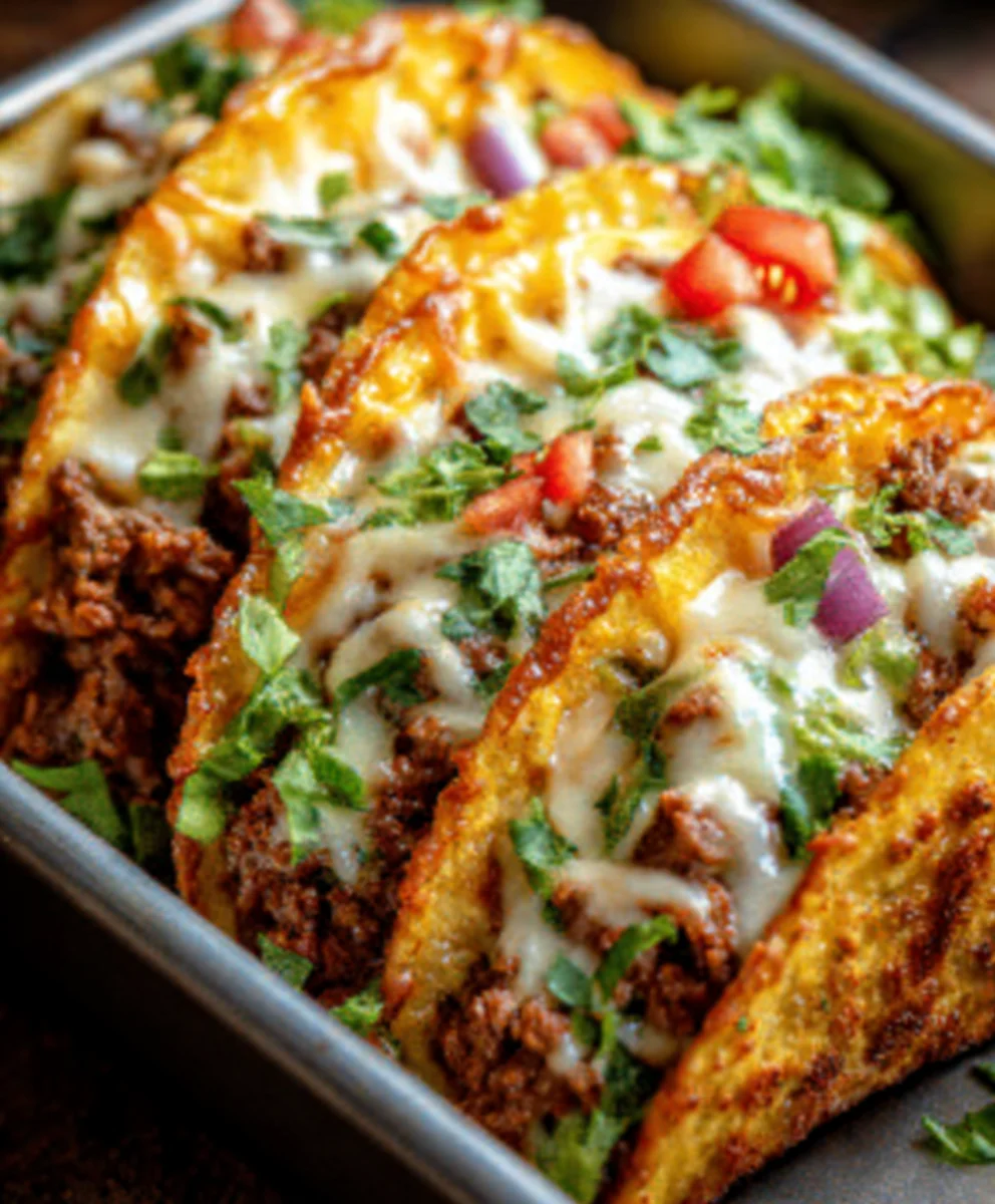 Crispy Cheesy Oven Beef Tacos Loaded You'll Love