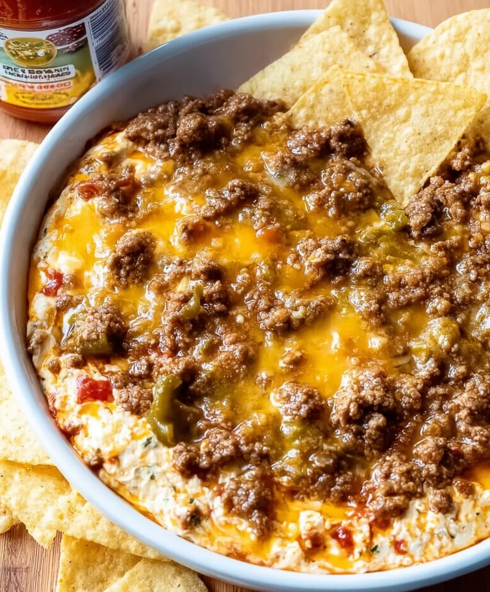 Easy 5-Ingredient Beef Football Dip Game Day Recipe