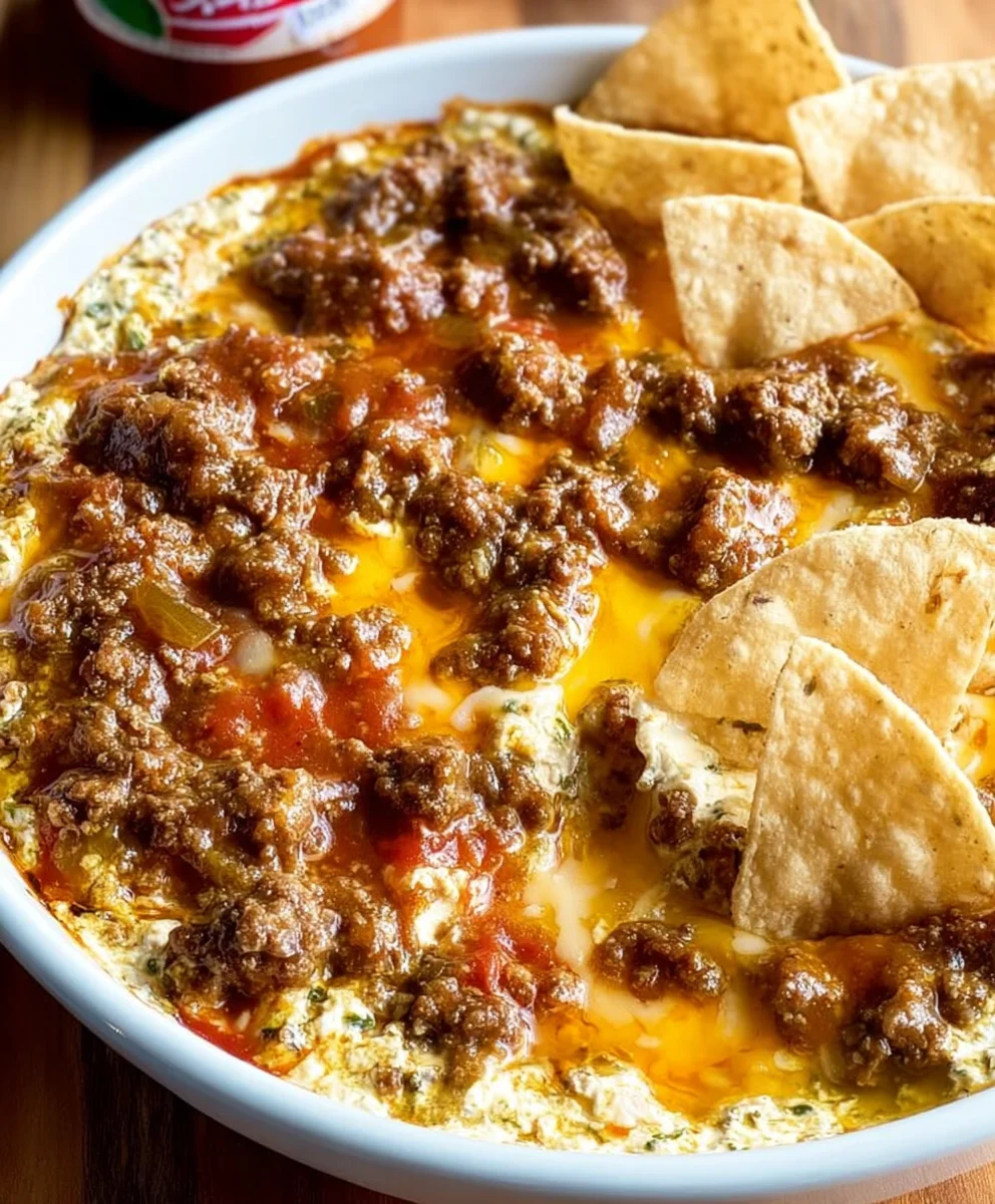 Easy 5-Ingredient Beef Football Dip Game Day Recipe