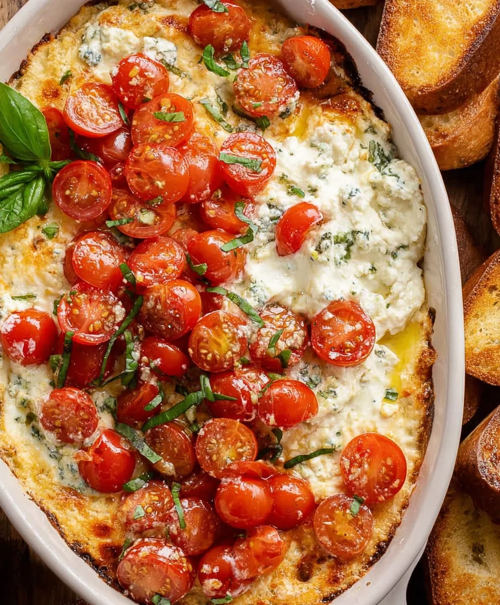 Easy Caprese Dip Recipe- Crowd Pleaser