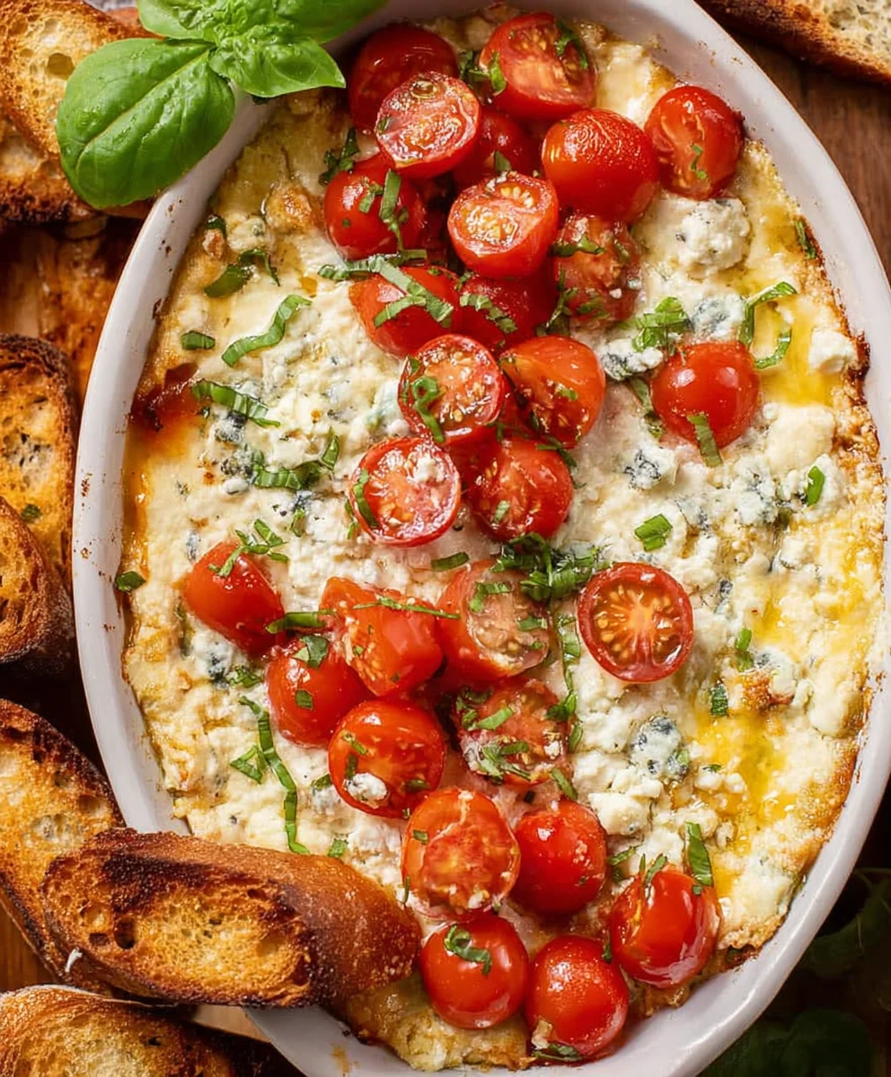 Easy Caprese Dip Recipe- Crowd Pleaser