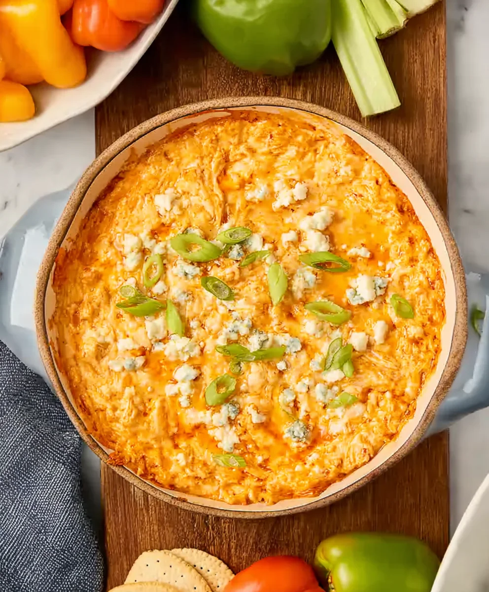 Cottage Cheese Buffalo Chicken Dip - Easy & Creamy